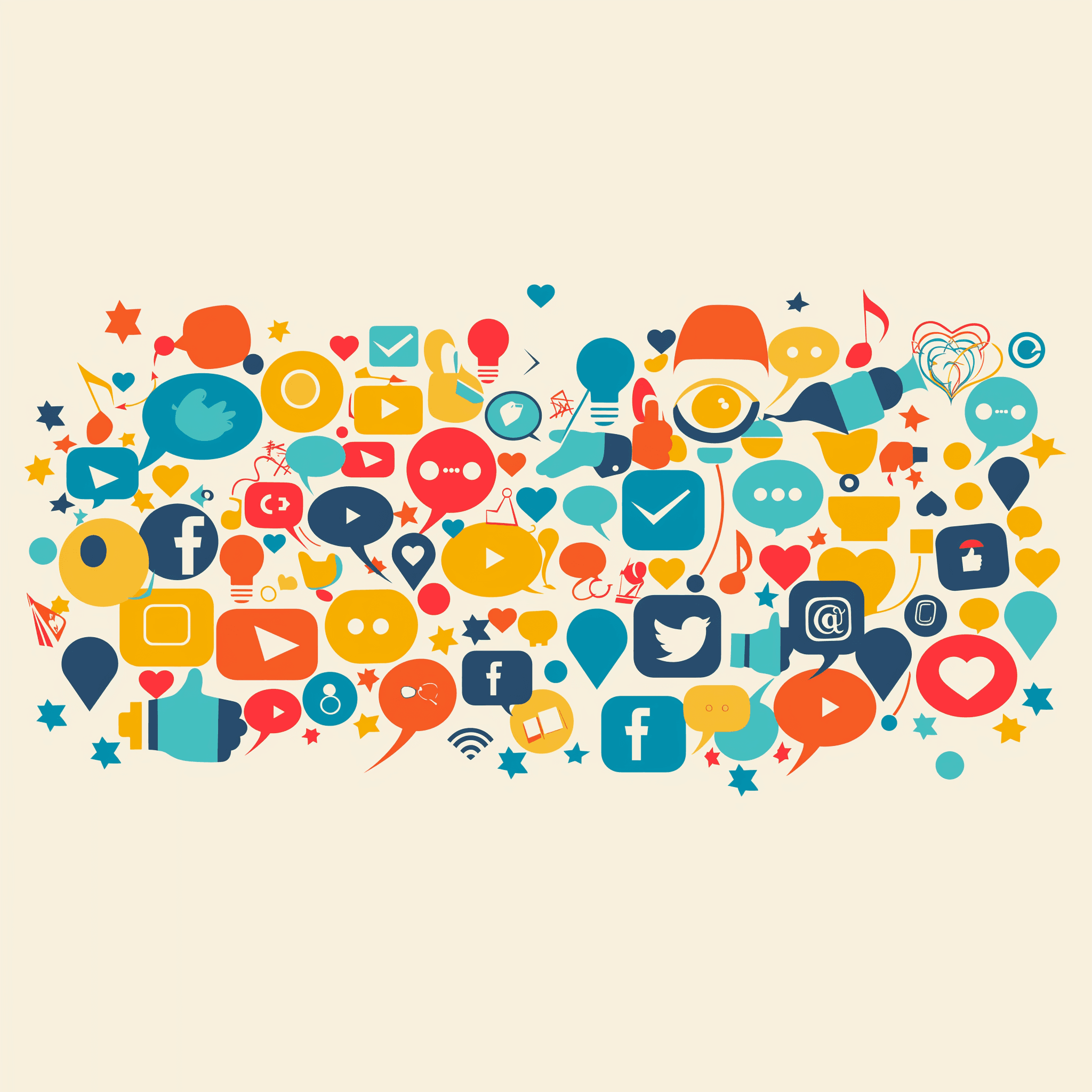 illustration of social media
